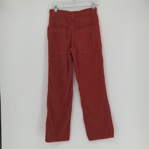 BDG Urban Outfitters Orange/Red Corduroy Straight Leg Mid Rise Pant Size 25 - Picture 11 of 15